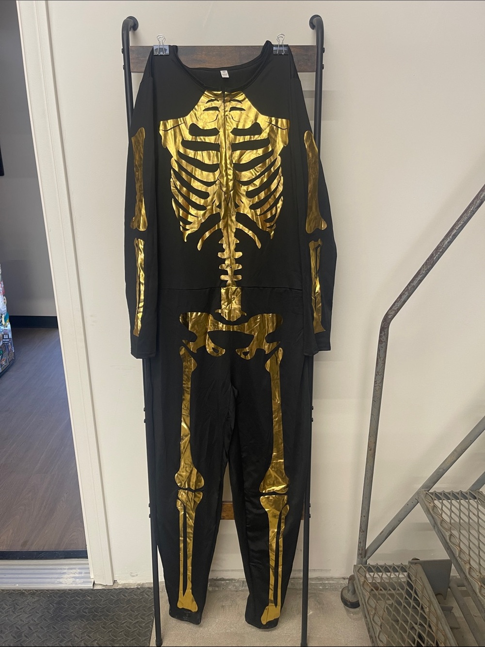 Gold Skeleton Men’s Costume - Black and Gold